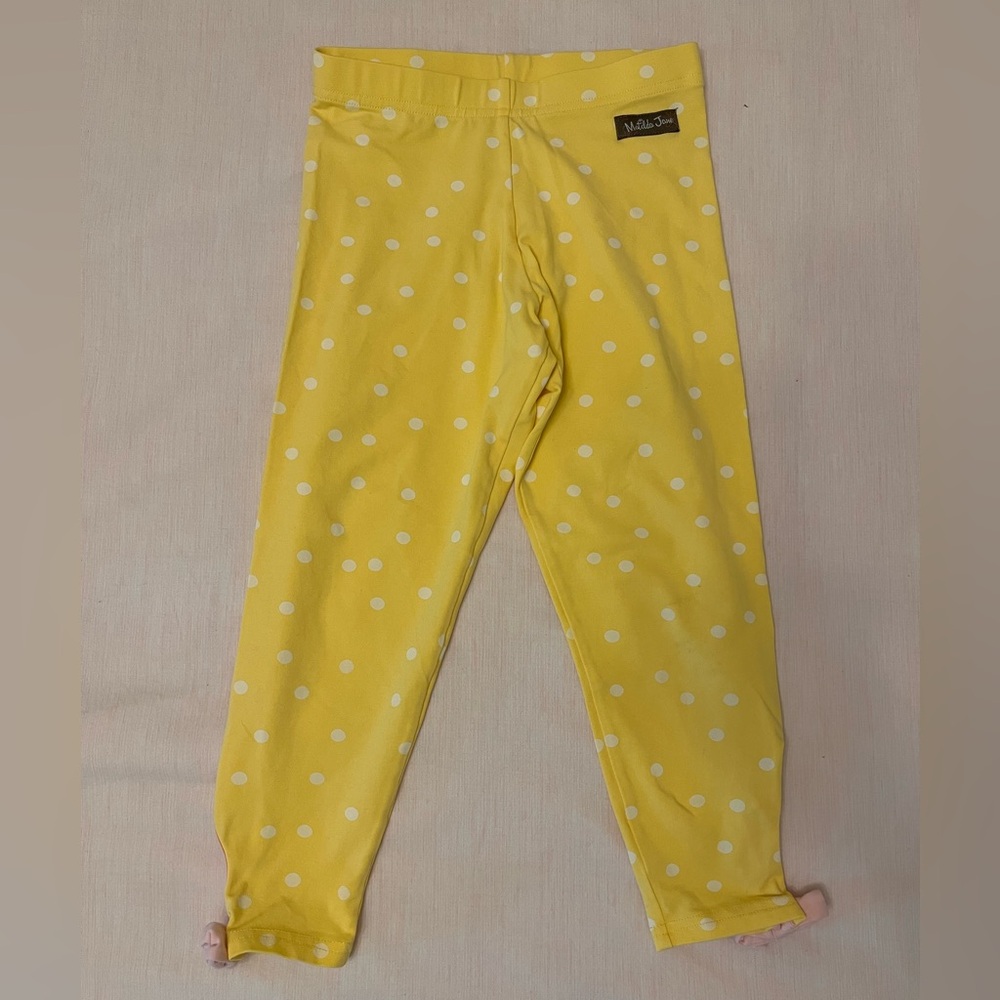 Matilda Jane Yellow Polka Dot Bow Capris